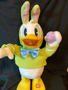 Disney Hallmark Donald Duck Easter Plush Walking Talking Singing WORKS