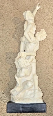 Винтажная скульптура 19 дюймов A.Santini «Изнасилование сабинской женщины» сделано в Италии - Изображение 1 из 4