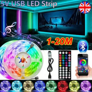 20M LED Strip Lights 5050 RGB Colour Changing Tape Cabinet Kitchen,TV Lighting - Picture 1 of 24