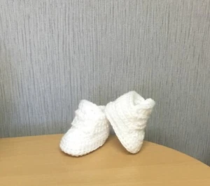 Crochet baby shoes Handmade crochet wool baby booties sneakers slippers - Picture 1 of 1