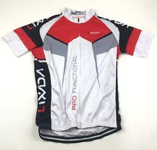 Lixada Cycle Jersey Size Medium M White Red Shirt Full Zip Short Sleeve Adult