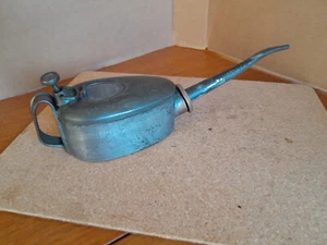 BRAIME No 8 1/3 PT VINTAGE PUMP OILER WITH BRASS COLLAR AND BUTTON CLIP - Picture 1 of 4