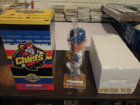 MWL Peoria Chiefs Kerry Wood Vintage Circa 2006 SGA NIB Baseball Bobblehead Cover