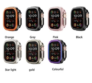 For Apple Watch Series7-9 Ultra 2/1 Hard PC Bumper Case Edge Protective Cover - Picture 1 of 11