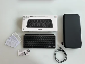 Logitech MX Keys Mini For Mac Space Gray Tastatur +++wie NEU+++ mit Tasche - Bild 1 von 7