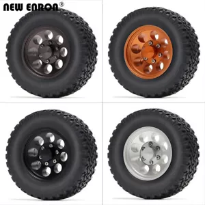 1.55 Crawler Wheel Beadlock Rims Tires for 1/10 MN98 D90 TAMIYA LC80 jimny Axial - Picture 1 of 19