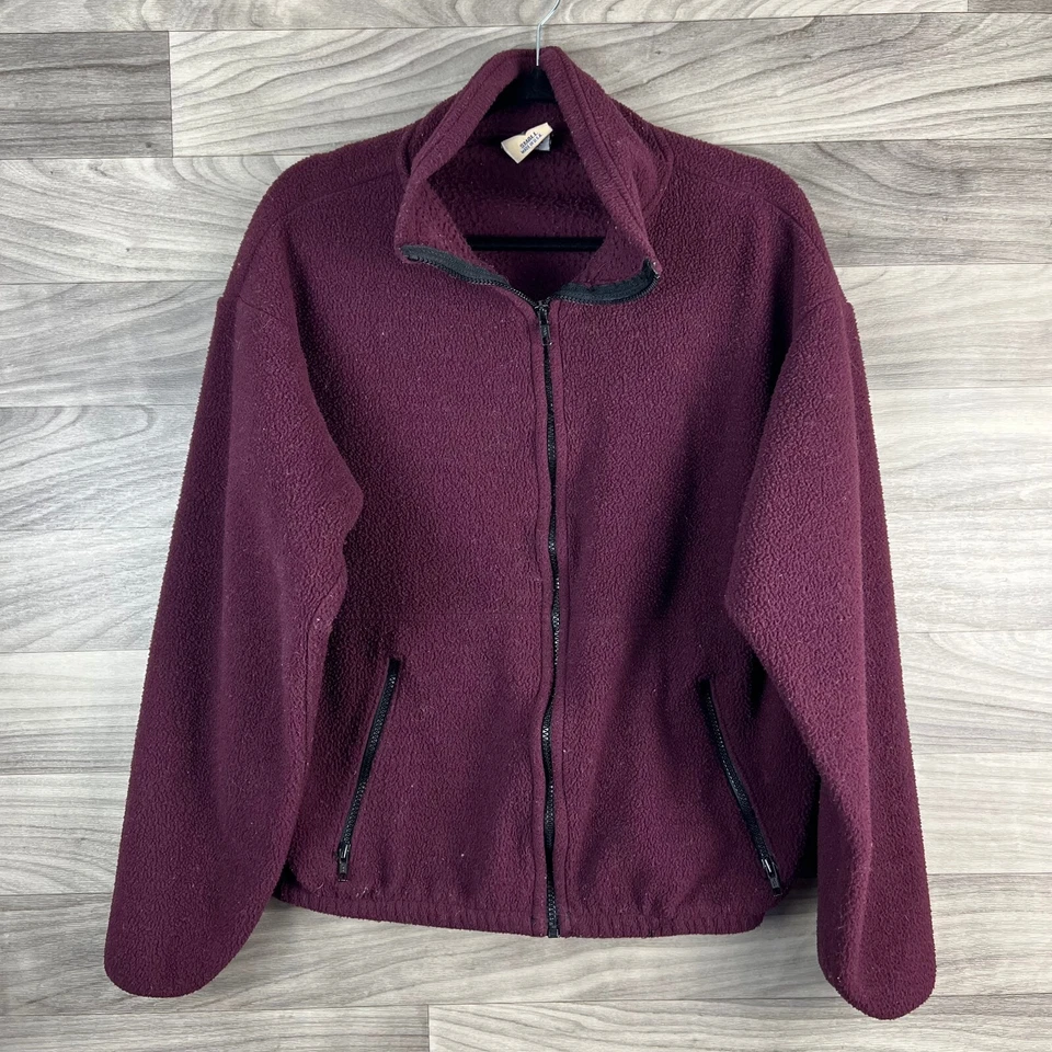 Timberline Fleece Jacket Womens S Red Long Sleeve Mock Neck Pockets Zipped USA - Image 1 of 4