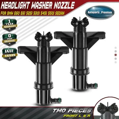 2x Left or Right Headlight Washer Sprayer Nozzle for BMW E60 E61 525i 530i 545i - Image 1 of 4