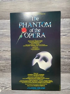 PHANTOM OF THE OPERA, SARAH BRIGHTMAN, MICHAEL CRAWFORD, TARJETA/PÓSTER DE VENTANA - Imagen 1 de 9