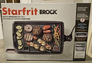 Starfrit The Rock Electric Indoor Smokeless BBQ Grill Black NIB New - Picture 1 of 7