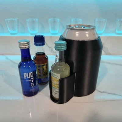 Mini Liquor Shot S & 12oz Can Koozie, Whiskey & Beer Tumbler, Drink Insulator - Image 1 of 4