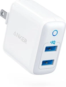 [Upgraded] Anker PowerPort II with Dual PowerIQ Ports 24W Ultra-Compact Charger - Photo 1 sur 3