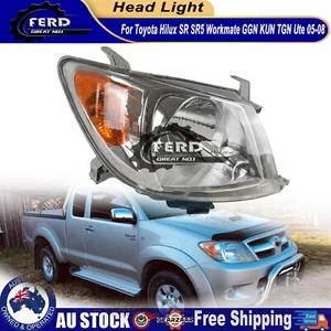 Right Amber Head Light Fits Toyota Hilux SR SR5 Workmate 2005-2008 - Picture 1 of 3