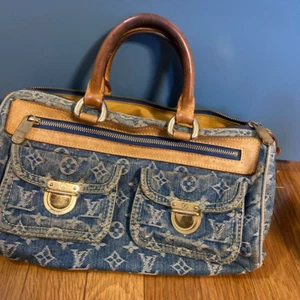 Louis Vuitton Monogram Denim M95019 Neo Speedy Handbag Tote Mini Boston Bag - Picture 1 of 19