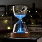 Glass Sand Timer 15 Minutes Night Light Hourglass Office Lamp Women Men