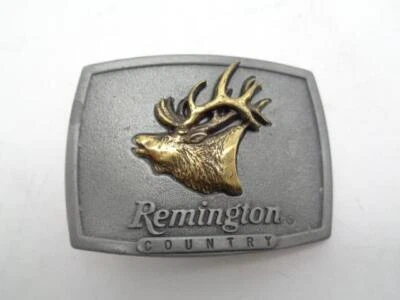 Fivela de cinto vintage Remington Arms Country por Sid Bell 1986 Bugling Elk EUA - Imagem 1 de 4