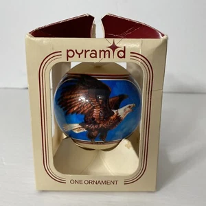 Pyramid Eagle God Bless America Satin Ornament with Original Box - Picture 1 of 5