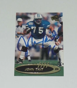 Tarjeta de pase de prensa firmada por John Tait #8 Kansas City Chiefs Byu - Imagen 1 de 2