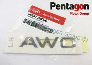 Genuine Kia Sportage 2016- LH All Wheel Drive AWD Emblem Badge 86341D9000 - Picture 1 of 1