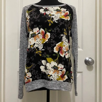 KUT from the Kloth Floral Top Lightweight Sweater Long Sleeve Shirt Small - Image 1 of 4