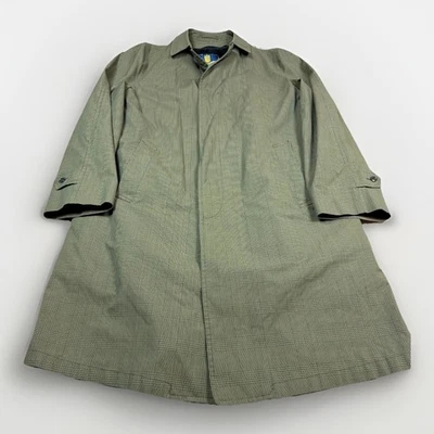 Gabardina vintage años 60 70 Gleneagles Príncipe de Gales Glen Check forrada de piel 40 L Foto 1 de 4