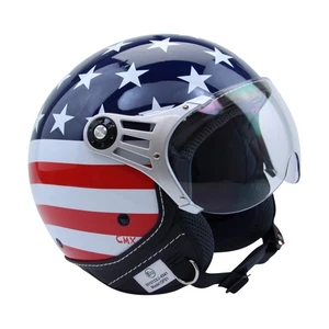 Motorradhelm Jethelm Chopperhelm Harley Helm CMX USA Flag Cafe Racer S, M, L, XL - Picture 1 of 20