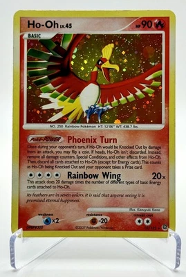 JCC Pokémon 2007 Diamond Pearl Secret Wonders Ho-Oh Lv45 Holo 10/132 Holo Bleed Foto 1 de 4