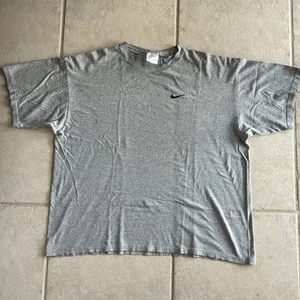 VTG Nike SZ XL - 2XL Essentials 90s Gray Swoosh T-Shirt Mens Sports Gym Athletic - Picture 1 of 6
