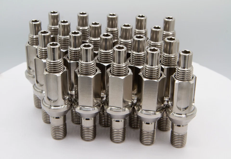 75mm M12 x 1.5 Titanium Stud Conversion with 35mm Lug Nuts BMW E36 E46 E90 W/KEY - Image 1 of 2