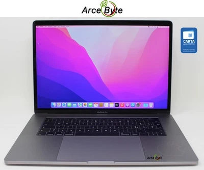 APPLE MACBOOK PRO 15" 2016  i7 2,7 GHz SSD 500 GB RAM 16 GB ASSISTENZA BATTERIA - Immagine 1 di 4