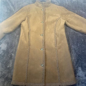 L.L. Bean Winterjacke aus Wildleder mit Kunstfell gefüttert braun Damengröße Medium Petite - Bild 1 von 11