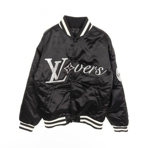 LOUIS VUITTON（LV） LOUIS VUITTON Blouson Baseball RM241 HQB71EGPD Nylon Nero Bianco Usat Uo