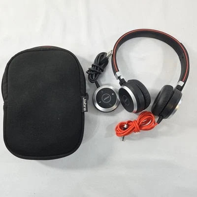 Jabra Evolve 40 Stereo Wired Headset HSC017 w/ ENC010 USB Controller - - Image 1 of 4