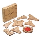 SainSmart Jr. Wooden Train Track 8pcs, Track Expansion Compatible with All Ma...