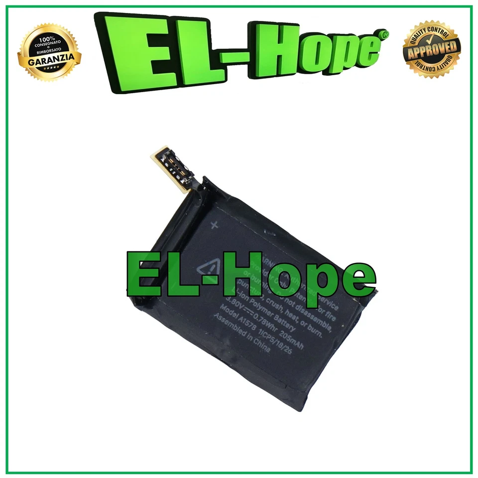 BATTERIA A1578 PER APPLE WATCH SERIE 1 GENERAZIONE A1553 A1802 38 MM 205 mAh - Immagine 1 di 1