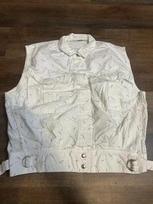 Chaleco blanco de algodón vintage Esprit Sport para mujer (pequeño) Foto 1 de 3