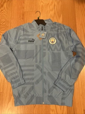Chaqueta tejida PUMA Manchester City Prematch 767780 S entrenamiento de fútbol para hombre nueva con etiquetas Foto 1 de 4