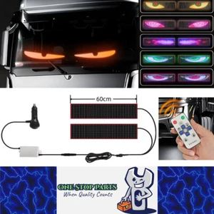 2x Devil's Eye Truck Windshield Flexible LED Sign Board Remote Control 60x16.6cm - Picture 1 of 14