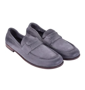 DOLCE & GABBANA Soft Suede Deer Leather Moccasin Loafer Shoes SIRACUSA Gray - Picture 1 of 4