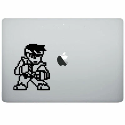 Capcom Street Fighter Ryu 8 Bit Vinyl Decal Sticker for Macbook Air Pro Laptop - Image 1 of 4
