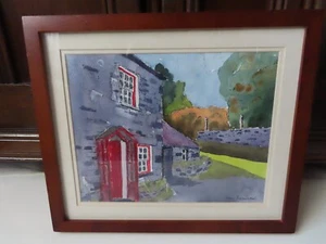 Hand Painted Water Colour Pictures, wooden frame signed John Renshan - Picture 1 of 5