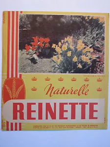 10C19 ANCIEN BUVARD PUBLICITAIRE PUB BISCOTTES NATURELLES REINETTE SÉRIE FLEURS - Picture 1 of 2