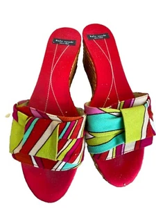 Kate Spade New York Wedge Sandals Geometric Wedge Slides Women’s 7/7.5 - Picture 1 of 15