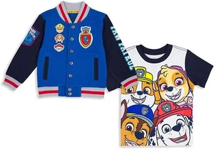Paw Patrol Jacket with Chest Patch and Short Sleeve T-Shirt Combo - Picture 1 of 18