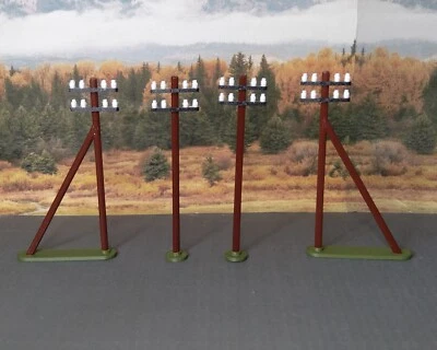 Telegrafenmasten im Set 40teilig, Modelleisenbahn Spur TT, 1:120 - Bild 1 von 4