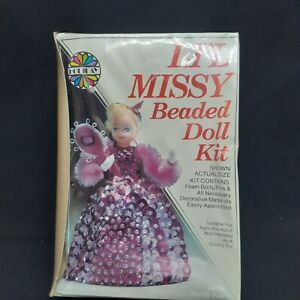 Vintage Beaded Doll Kit Vanity Fair Sealed Craft Li'l Missy Pink 