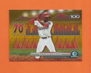2024 BOWMAN CHROME SCOUT TOP 100 PROSPECT GOLD REFRACTOR ELIJAH GREEN #d /50 - Picture 1 of 2