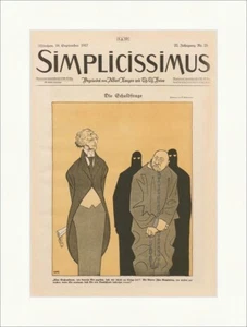 Titelseite der Nummer 25 von 1917 Olaf Gulbransson Schuld Simplicissimus 1138 - Bild 1 von 1