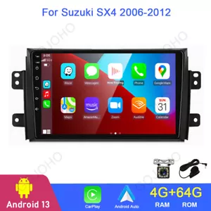 Radio estéreo para automóvil 4+64G Carplay para Suzuki SX4 2006-2013 Android 13 GPS navegación + cámara - Imagen 1 de 20