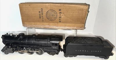 LIONEL POSTWAR 675 STEAM LOCOMOTIVE W/OB & 6466W WHISTLING TENDER-RUNS GREAT - Image 1 of 4